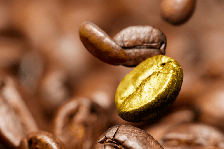 nejdražší káva na světě zlaté zrnko