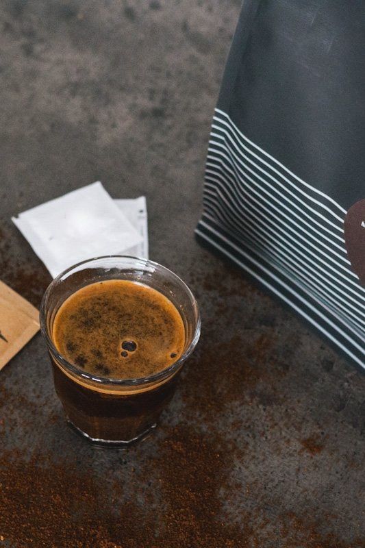 česká zalévaná kava ve skle známá jako turek