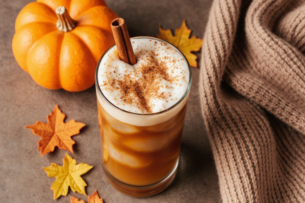 pumpkin spice latte se studenou pěnou z latte art factory